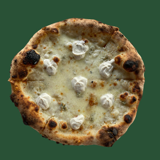 Pizza quattro formaggi (vegetariană)