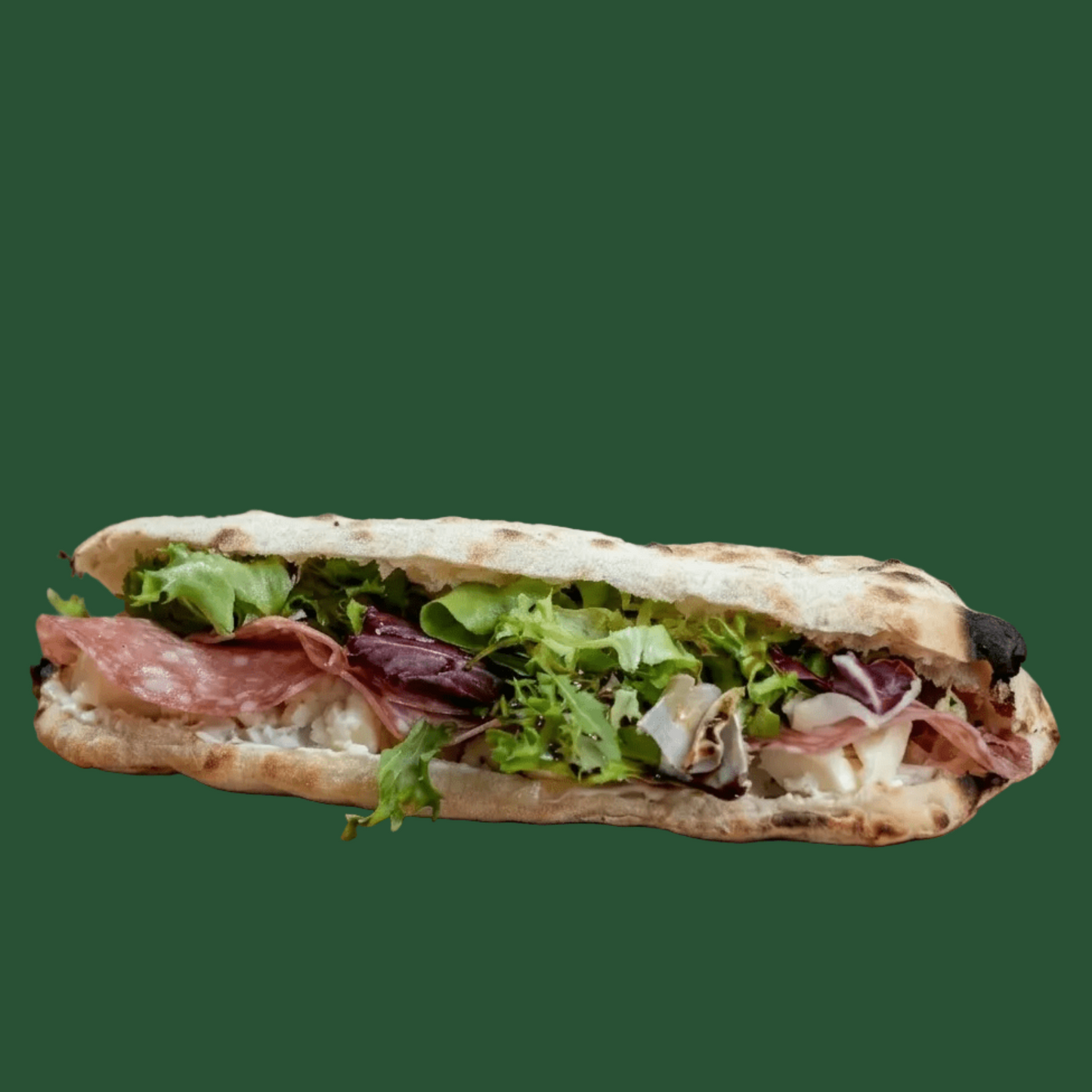 Panuozzo salami picant (sandwich napoletan artizanal cu maia naturală) - Maia e farina Brașov