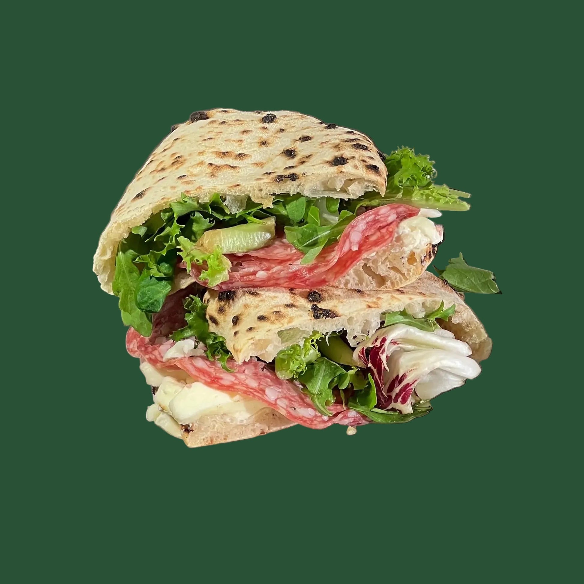 Panuozzo (sandwich) salame picante - Maia e farina Brașov