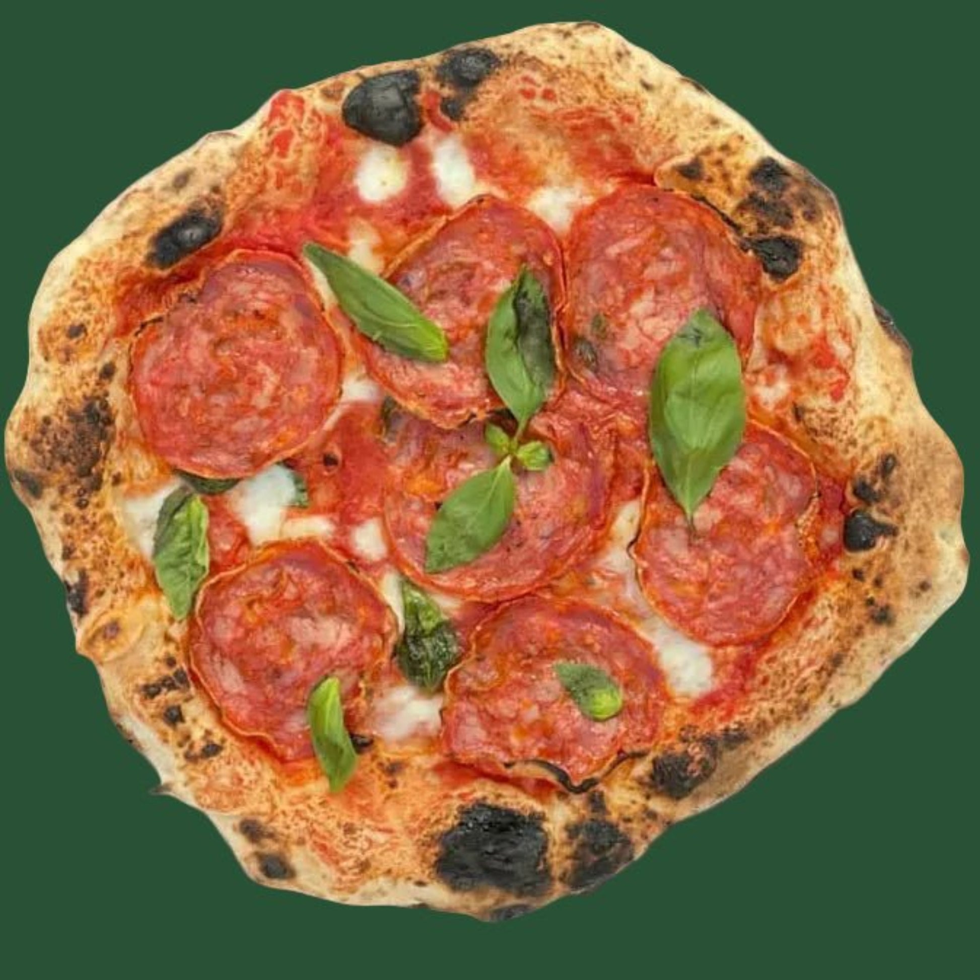 Pizza salame piccante - Maia e farina Brașov