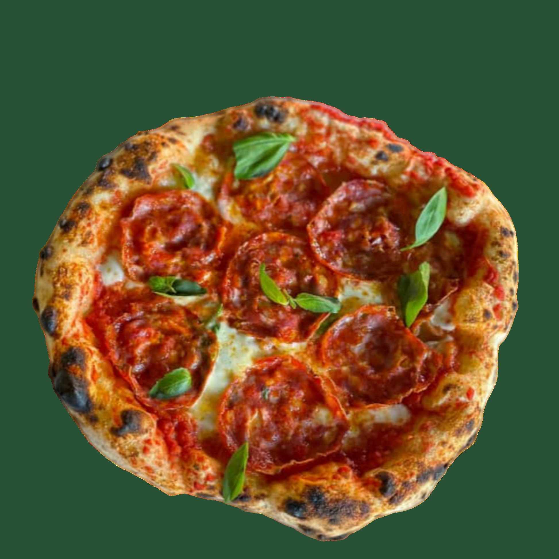 Pizza salami piccante (pizza artizanală cu maia naturală) - Maia e farina Brașov