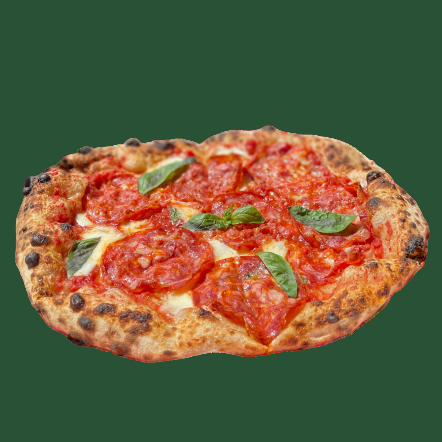 Pizza salami piccante (pizza artizanală cu maia naturală) - Maia e farina